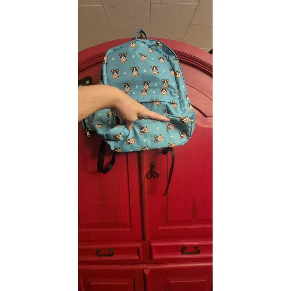 Abshoo 3 Pc Backpack Set Blue Dog Puppy School Bag Lunch Box Pencil Case EUC